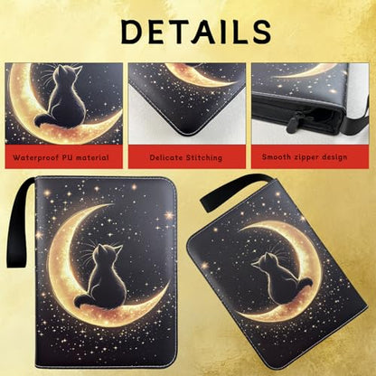 Card Binder 4 Pocket Holder 400 Cards With Zipper,Collection Binder Album Case with 50 Removable Sleeves for Trading Cards