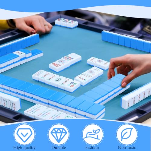 Nautical American Mahjong Set of 160 Acrylic Mahjong Tiles 1.2 Inch Complete Set Summer Coastal Style Mah Jong Game for Adult Party Travel Mah Jong Lovers Gift - style: Nautical