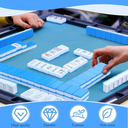 Nautical American Mahjong Set of 160 Acrylic Mahjong Tiles 1.2 Inch Complete Set Summer Coastal Style Mah Jong Game for Adult Party Travel Mah Jong Lovers Gift - style: Nautical