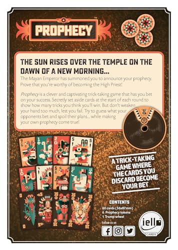 IELLO: Prophecy - Strategic Trick Taking Card Game, Mayan Themed Betting Game, Family Ages 10+, 2-6 Players, 40 Min