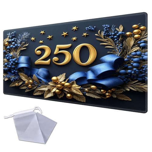 Gold 250th Anniversary Mat for TCG Playmat - USA 250th Anniversary Commemorative Edition, 1776-2026 Patriotic Card Game Mat, Anti-Slip Desk Pad Large Gaming Playmat Compatible with MTG - color: Gold 250th Anniversary, size: 17" x 14" Regular