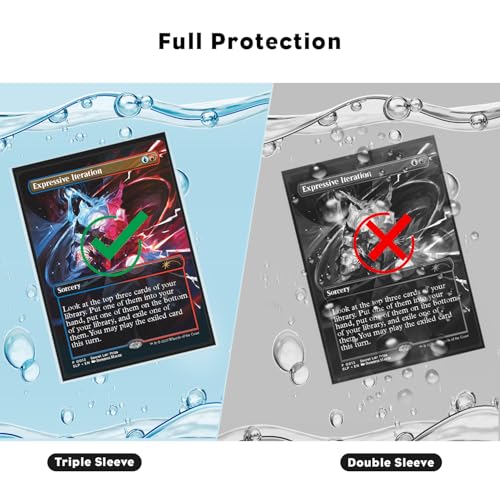 Katomula 100CT Outer Sleeves, Oversize MTG Card Sleeves for Double Sleeving & Triple Sleeving, Clear Matte Card Sleeves for Magic The Gathering & PKM, 69 * 94mm