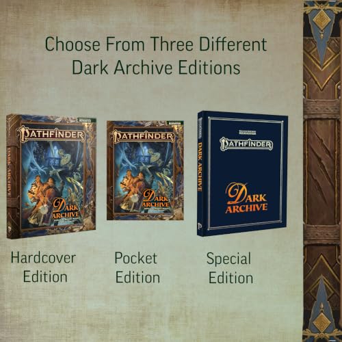 Pathfinder Dark Archive Remastered 224-Page Hardcover Rulebook with Psychic and Thaumaturge Classes for Second Edition Roleplaying Game