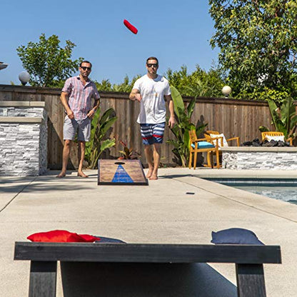 GoSports Portable Cornhole Sets, 8 Styles – Choose 4 x 2 ft or 3 x 2 ft - Boards Include 8 Bean Bags, Travel Case, and Game Rules - style: 4 x 2 ft Rustic