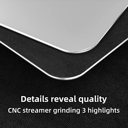 Aluminum Mouse Pad, Double Sided Material Mouse Mat, Laptop, Computer, Office and Gaming Thin Hard Mouse Pad, 9.0X 7.7 x 0.1 Sliver - size: 9.4L x 67.9W inches