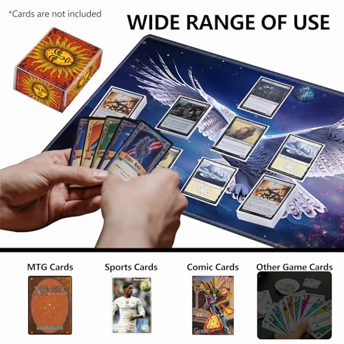 Strong Magnet Card Case Deck Box Mtg Card Box Playing Card Box Magic Deck Box Tcg Up to 200 Cards Creative Pattern Trading Card Storage Box for Collectible Card Games, Sun Face Red Tarot - color: Sun Face Red Tarot