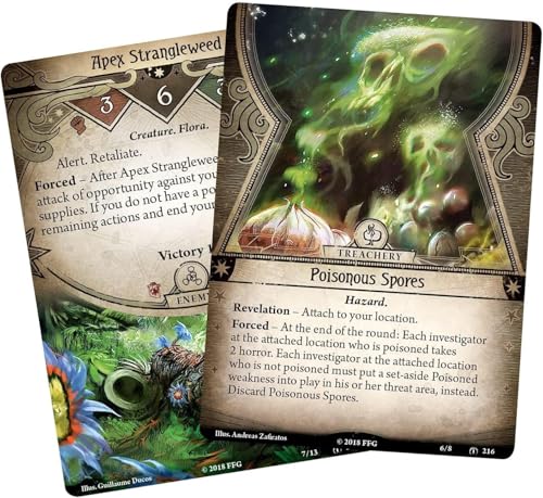 Arkham Horror The Card Game Heart of the Elders MYTHOS PACK - Explore Ancient Caverns in a Desperate Quest! Cooperative LCG, Ages 14+, 1-4 Players, 1-2 Hour Playtime, Made by Fantasy Flight Games - size: Mythos Pack, style: Heart of the Elders