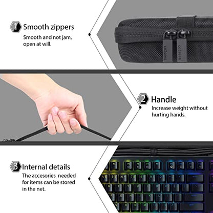 co2CREA Hard Travel Case for Razer Huntsman Tournament TKL Keyboard | Tenkeyless Gaming Keyboard Compatibility, Travel Protective Storage Bag - size: for TKL Keyboard