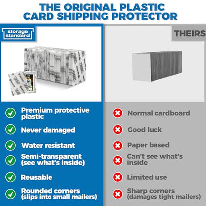 Trading Card Shipping Protectors - Premium Ultra Strong Plastic Inserts - 110 Pack - 3.5'' x 4.5'' - color: White - 110 Pack