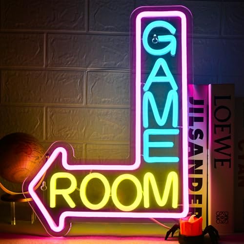 Game Room Neon Sign Gaming Led Neon Lights for Wall Decor Man Cave Light Up Signs for Game Room Teen Boy Bedroom Home Bar Gaming Club Decorations Gifts - color: Colorful-C-game room