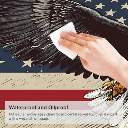 Mouse Pad, Large Anti-Slip with Stitched Edges Desk Mat Desktop Laptop Computer Desk Keyboard Mat,Table Protector Blotter Mat (Eagle Flag, 31.5" x 11.8") - color: Eagle Flag, size: 31.5" x 11.8"