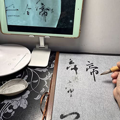 Flylin Calligraphy Cloth, Reusable Chinese Calligraphy Practicing Tool Magic Water Painting Paper Ten Thousand Times Writing Cloth Scroll for Home School (Blue) - color: Blue