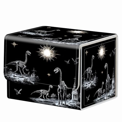 Strong Magnet MTG Demon Deck Box Playing Card Case Magic The Gathering Commander Deck Box Creative Pattern Trading Card Storage Box for Collectible Games (Mysterious Dinosaur Skeleton, 1 pack) - color: Mysterious Dinosaur Skeleton