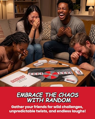 Random Word Board Games for Adults – Fun Family Spinner Party Group Game | Spin, Funny Challenges & Laugh, Creative Wordplay Cards, 2-8 Players, Sharp Thinking, Humor & Strategy for Friends Game Night