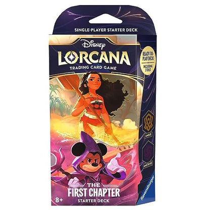 Ravensburger Disney Lorcana TCG: The First Chapter - Amber & Amethyst Single-Player Starter Deck | Engaging Gameplay | Over 200 Original Disney Artworks | Ideal for Ages 8+