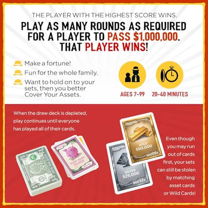 Grandpa Beck's Games Cover Your Assets Set Collection Card Game | Steal, defend, and grow valuable collections in the fast-paced family card game that keeps everyone on their toes