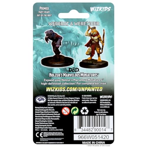 D&D Nolzur's Marvelous Miniatures - Wererat & Weretiger
