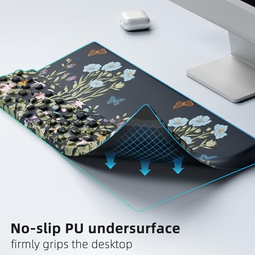 Ospelelf Keyboard Stand Pad with Wrist Rest, Comfy Ergonomic Keyboard Riser Holder for Office Home - color: Flowery