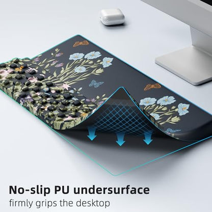 Ospelelf Keyboard Stand Pad with Wrist Rest, Comfy Ergonomic Keyboard Riser Holder for Office Home - color: Flowery