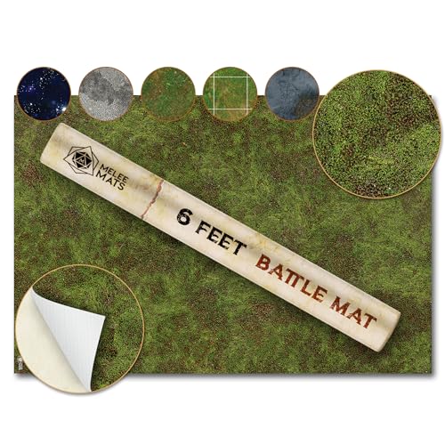 Melee Mats Wargaming Battle Mat, 48"x72" - Terrain for Warhammer 40K, Dungeons and Dragons, Tabletop RPG, Miniatures & Strategy Games - Durable Vinyl Map - color: Dark Moss, size: 48"x72
