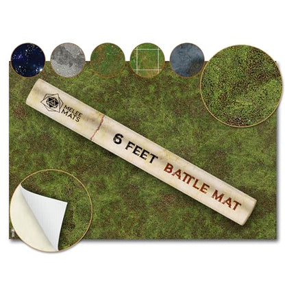 Melee Mats Wargaming Battle Mat, 48"x72" - Terrain for Warhammer 40K, Dungeons and Dragons, Tabletop RPG, Miniatures & Strategy Games - Durable Vinyl Map - color: Dark Moss, size: 48"x72