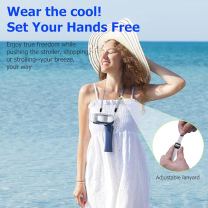HandFan Upgraded Handheld Misting Fan, Two Button Easy Operation, Rechargeable Portable Mister Fan, Spray Water Mist Fans, Mini Electric Cooling Fans for Travel, Outdoors, Disney(Royal Blue) - color: Royal Blue, style: Two Button Control
