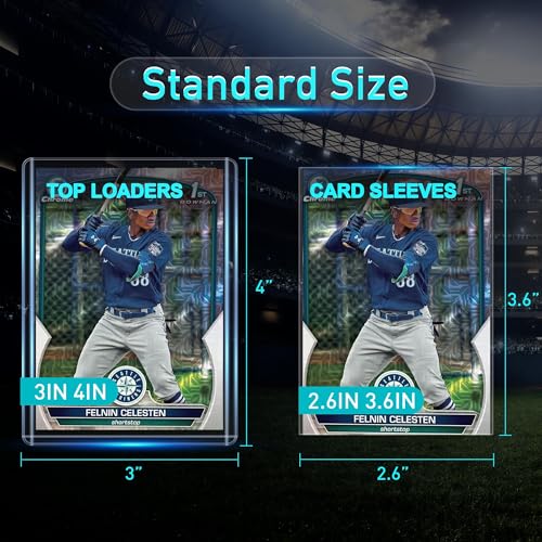 1000 Card Sleeves Top Loaders for Cards, 35pt 3"x4" Clear (500Soft+500Hard) | Playing Cards Holders Fit 2.5"x3.5" Sports Trading Cards, Kpop Photocards, Game Cards, HD Anti-Scratch for Collect & Display - size: 500 Hard Sleeves + 500 Soft Sleeves