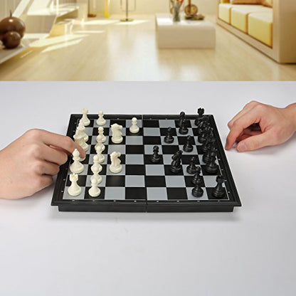 Magnetic Travel Chess Set 9.84 Inches with Folding Chess Board Educational Toys for Kids and Adults, 2 Players
