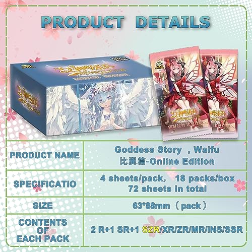 Goddess Story 5YUAN7 Series - BiYi, Booster Box Anime Girl Collection Trading Cards (NS5-7-Online Edition) - color: Ns5-7-online Edition