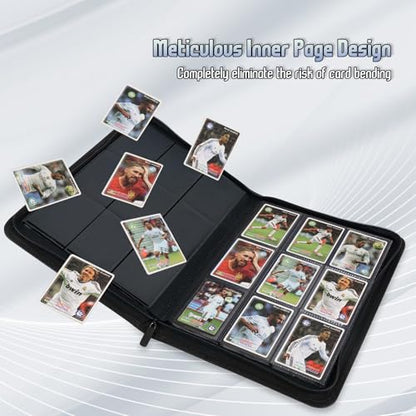 Trading Card Binder, Premium 9 Pocket Double Sided 540 Pocket PU Card Collection Binder, Collectible Trading Card Albums for MTG, TCG, Sport Card, Game Cards (Gray) - color: Gray