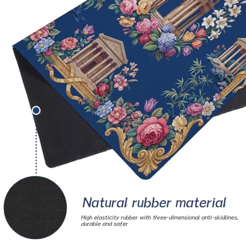 Drydiet Mahjong Mat for Table 31.5 x 31.5 Inch American Mahjong Mat with Carrying Bag, Non-Slip Noise Reduction Table Item for Family Poker Domino Board Game Night & Party Use(Elysium) - style: Elysium