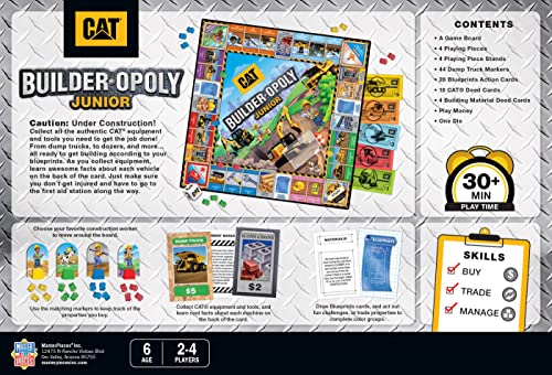 MasterPieces 어린이 및 가족 보드 게임 - Caterpillar Builder Opoly Jr. - 어린이 및 가족을 위한 공식 라이선스 보드 게임 - style: 애벌레 빌더