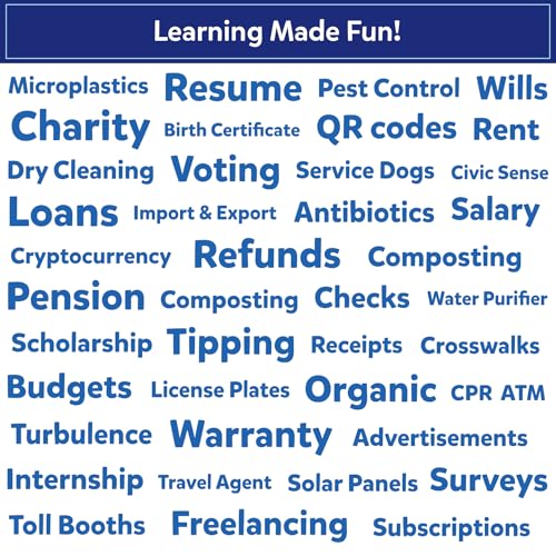 Skillmatics Flashcards for Kids – Learn About Real Things | 70 Cards, Money, Taxes & Practical Life Skills Schools Don't Teach, For Homeschool & Middle School, Gift for Tweens Ages 7–14