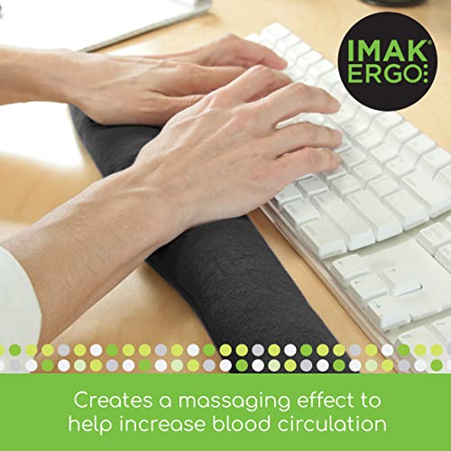 Brownmed - IMAK Ergo Wrist Cushion for Keyboard - Wrist Rest for Computer Keyboard - Comfortable Keyboard Wrist Pad - Ergonomic Wrist Support for Working, Gaming & More at Desk