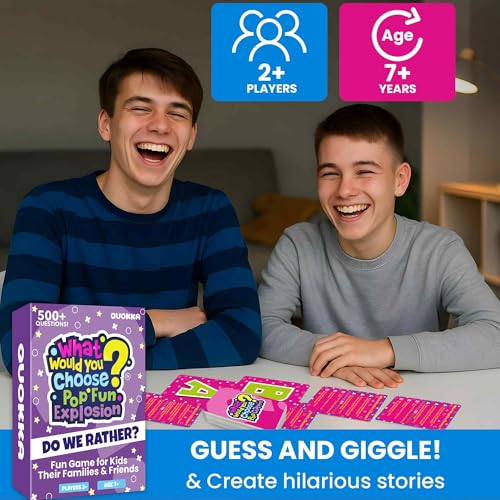 QUOKKA Pop Culture Card Game for Teens, Kids, Adults – 500+ Trendy Questions About Music, Movies & Internet Fun | What Would You Choose Challenge | Funny Party & Family Night Game, Travel & Sleepovers - color: 8. Pop Culture
