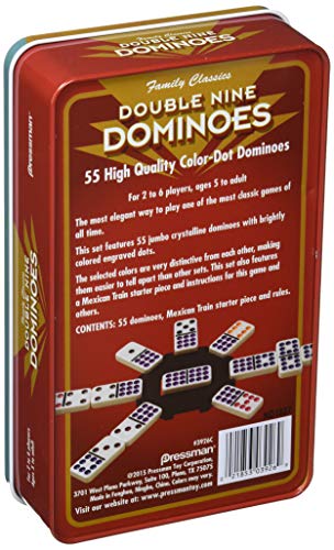 Dominoes Double 9 in tin