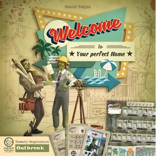 Welcome to The Neighborhood Board Game Expansions Bundle: Doomsday, Summer, Outbreak, Al Solo Expansion, and Playmat (5 Items)
