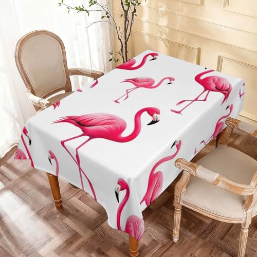 Fashion Rectangle Tablecloth Kitchen Tabletop Decoration Waterproof Table Cloth Flamingo - color: Color70, size: 53.9x72in