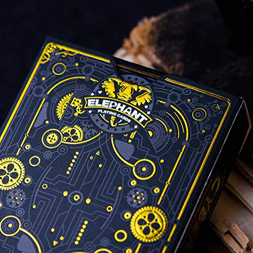 Cyberpunk Gold Playing Cards, Cardistry Decks, White Deck of Playing Cards for Kids & Adults, Cool Playing Cards with Card Game e-Book, Unique Playing Cards for Poker, Cyberpunk Cards - color: Gold