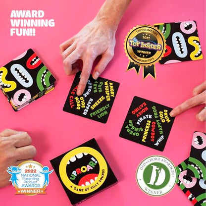 UPROAR! Family Word Sound-Matching Card Game – Crowd-Pleaser – Fast-Paced Party Game for Kids, Teens & Adults | Perfect for Family Game Night, Parties & Birthdays | 2–6 Players | Easy to Learn