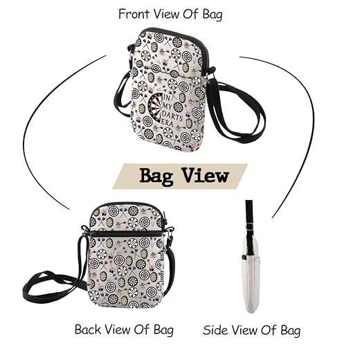 MNIGIU Funny Dart Gift For Dart Player In My Darts Era Crossbody Bag Dartboard Paint Shoulder Bag Dart Game Queen Gift - color: In My Darts Era