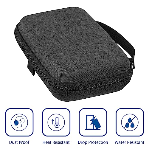 GEEKRIA Handheld Game Console Carrying Case, Protective Travel Retro Mini Game Player Box with Internal Mesh Pockets for Accessories (Dark Gray) - color: Dark Gray