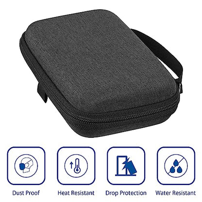 GEEKRIA Handheld Game Console Carrying Case, Protective Travel Retro Mini Game Player Box with Internal Mesh Pockets for Accessories (Dark Gray) - color: Dark Gray