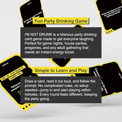 I'm NOT Drunk Drinking Game for Adults, Adult Party Card Game for Game Night, Bachelorette Party, 21st Birthday, Bachelor Party, Girls Night, Couples and Friends