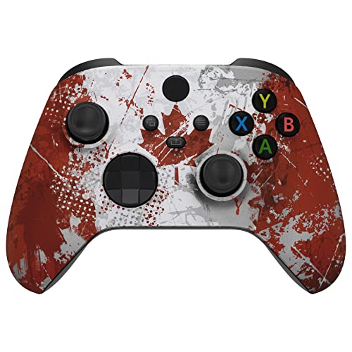 eXtremeRate Replacement Shell for Xbox Series X & S Controller - Unleash Your Style - Impression Canada Flag Custom Acessories Front Housing Cover for Xbox Core Controller - color: Impression Canada Flag
