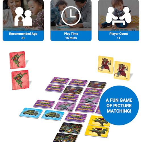 Wonder Forge Teenage Mutant Ninja Turtles Matching Game-Fun & Quick Memory Game for Kids | Engaging Toy for Ages 3-5 Years | Ideal for Solo or Family Play