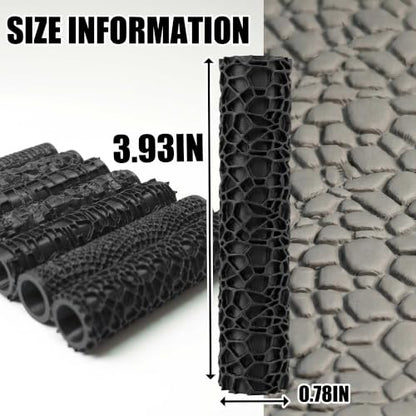 7-Piece Texture Roller Set, Tabletop Terrain Road Pattern Tool | lightweight & durable. Tabletop terrain & miniature ground crafting, DIY accessory for hobbyists. - color: Interesting 7 patterns
