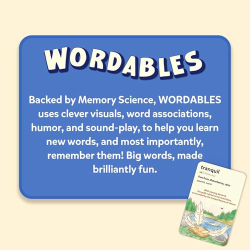 Skillmatics Vocabulary Flash Cards for Kids - Learn 100 Words with Wordplay, Visuals, & Soundplay, Educational Gift for Ages 8, 9, 10 & Up, Screen-Free Language Game - style: Level 1
