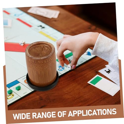 BESPORTBLE Wooden Dice Cup Capacity Dice Rolling Cup with Base for Board Games Excellent Craftsmanship for Home Ktv Bar Entertainment Versatile Dice Shaker Prop