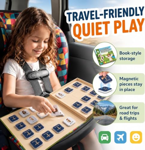 Travofun Magnetic Bible Matching Game, Memory & Clue Cards, Ages 4-8 | Magnetic memory matching with Bible character clue cards for church, Sunday school, family learning and travel. - style: Bible Heroes Game